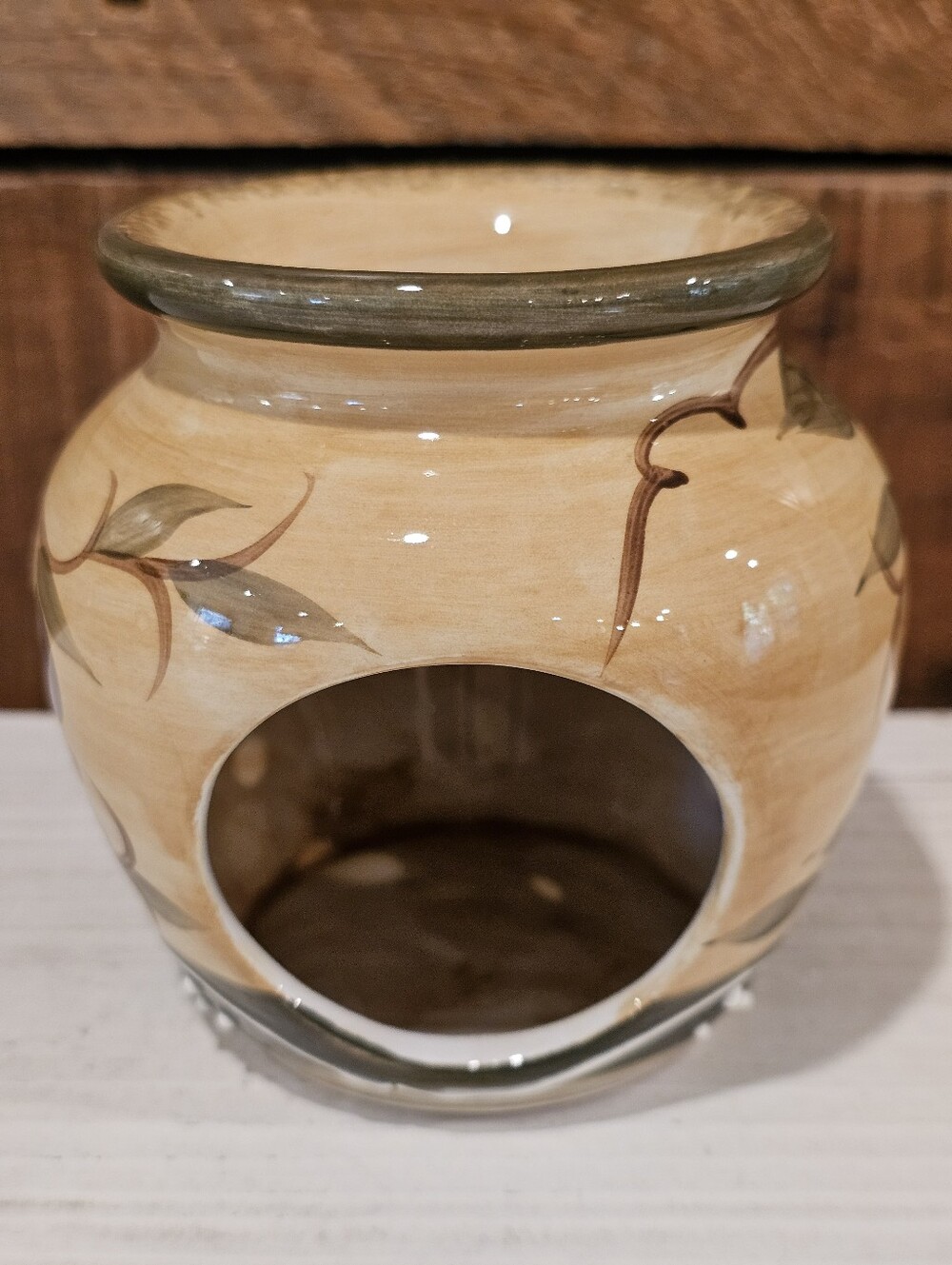 ๐ Vintage Casa Vero By ACK Hand-painted Ceramic Wax Tart Warmer In Fruit Motif - Picture 4 of 8